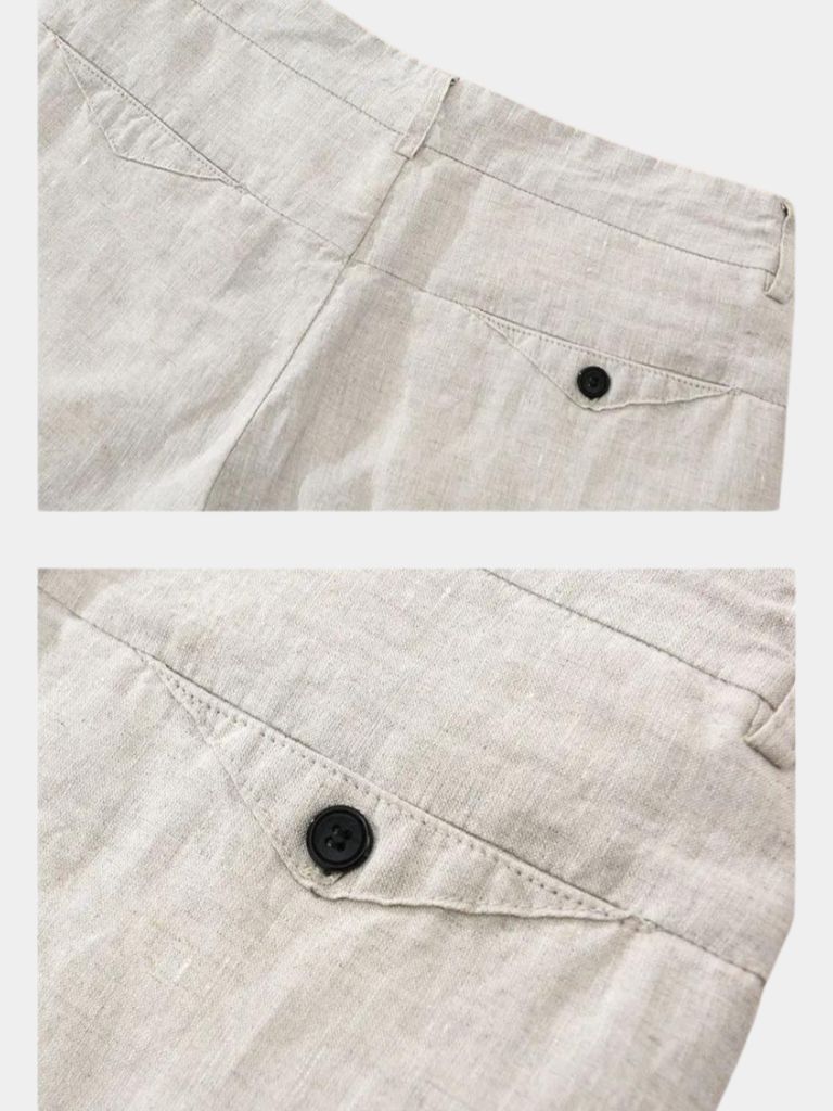 Horizon Blue Linen Shorts - Palm Beach Boutique