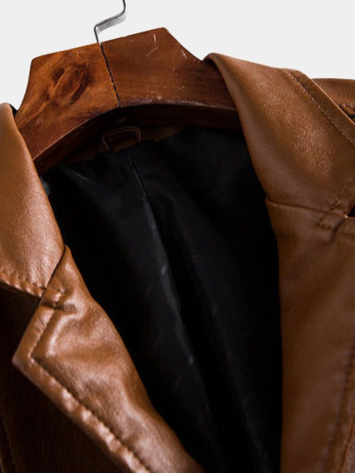 Palm Beach Boutique Bold Caramel Leather Jacket