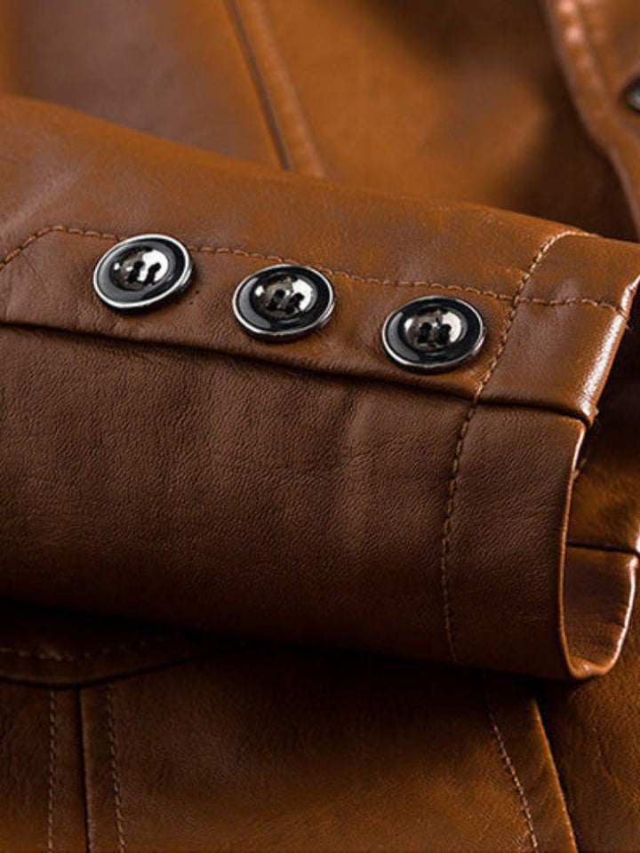 Palm Beach Boutique Bold Caramel Leather Jacket