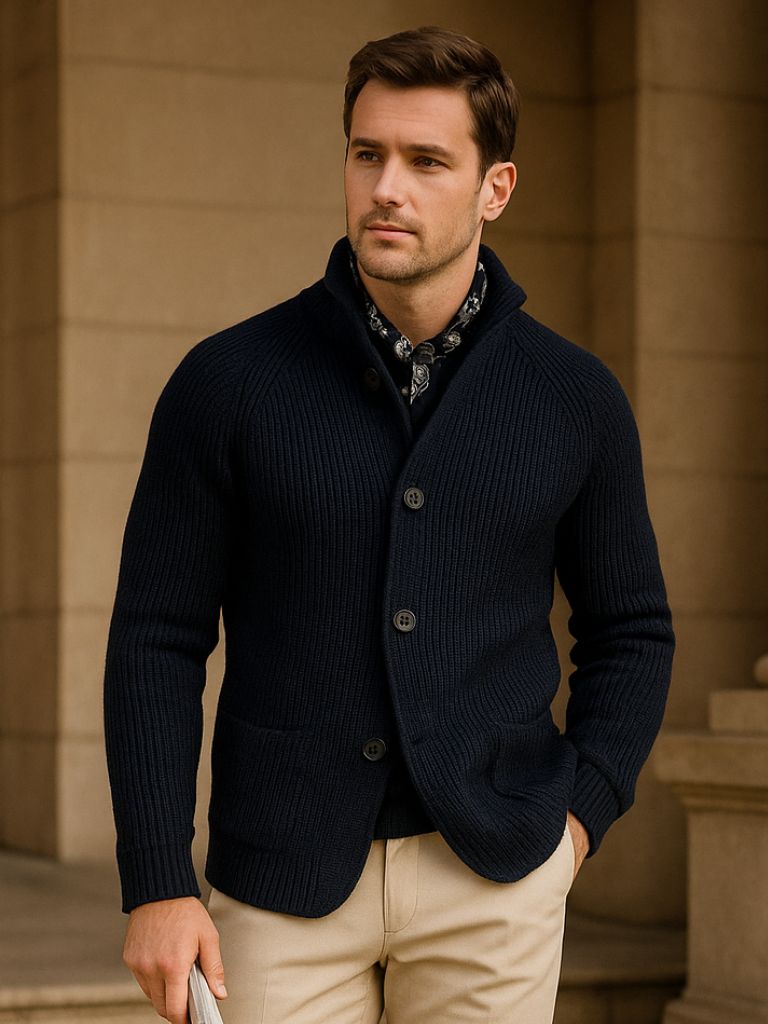 Palm Beach Boutique Classic Heritage Knit Jacket with Button Detail