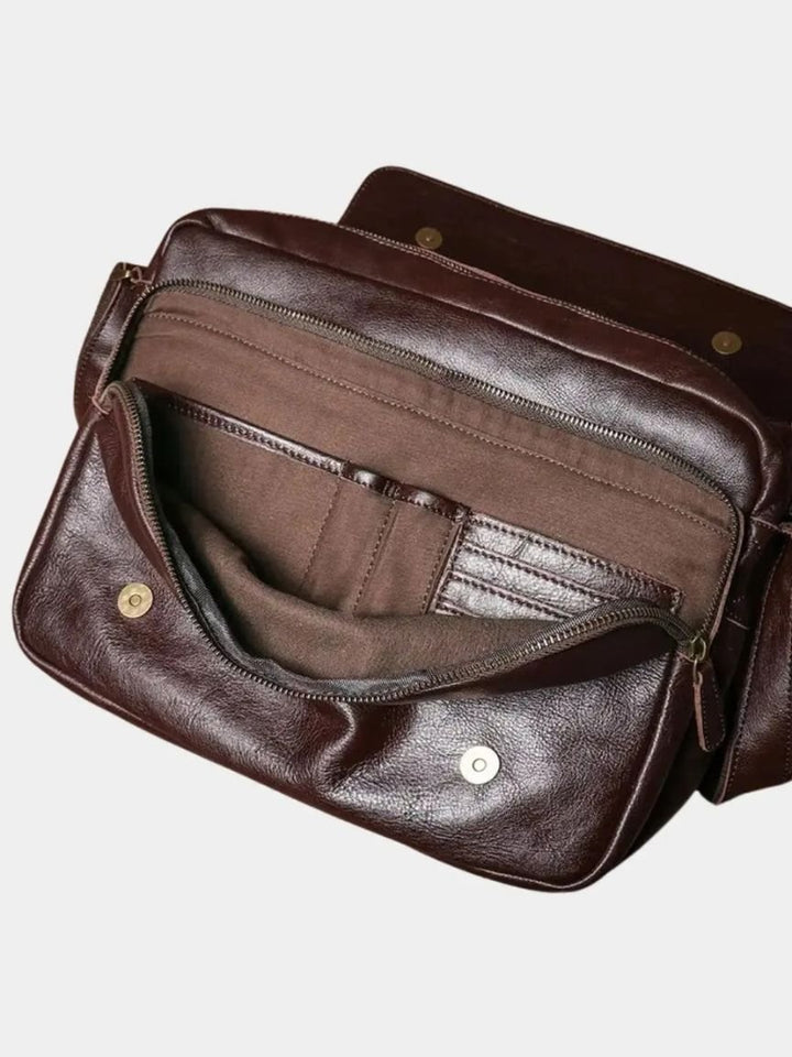 Palm Beach Boutique Timeless Leather Messenger Bag