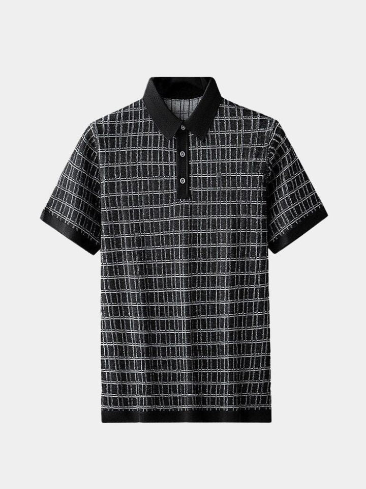 Classic Black Knit Polo - Palm Beach Boutique