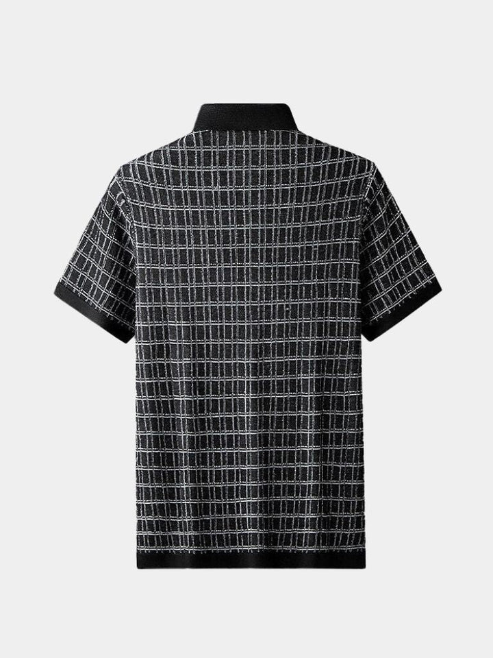 Classic Black Knit Polo - Palm Beach Boutique