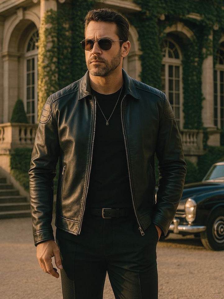 Palm Beach Boutique Crossed Leather Jacket