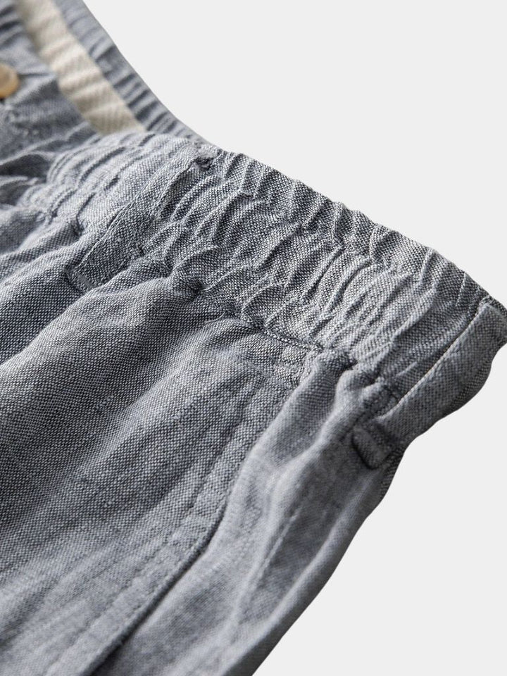 Grey Linen Shorts Palm Beach Boutique