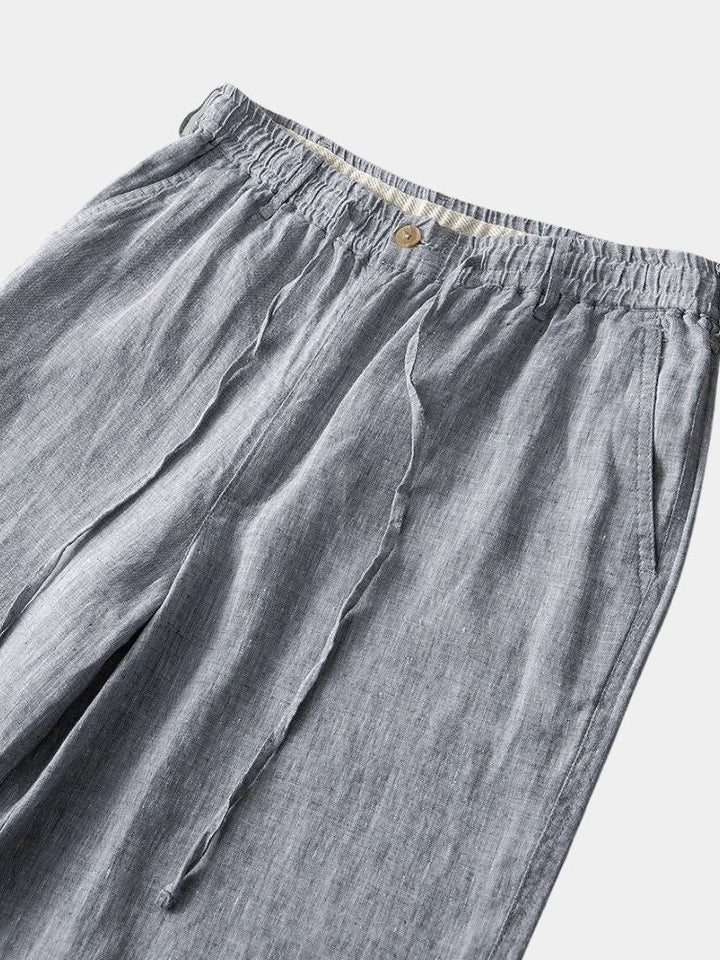 Grey Linen Shorts Palm Beach Boutique