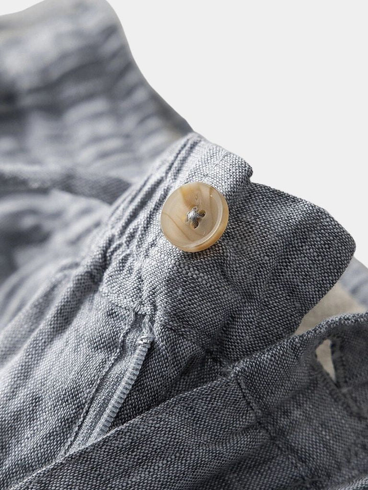 Grey Linen Shorts Palm Beach Boutique