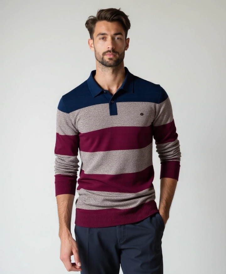 Colourful Hooded Sweatshirt with Half-Zip - Palm Beach Boutique