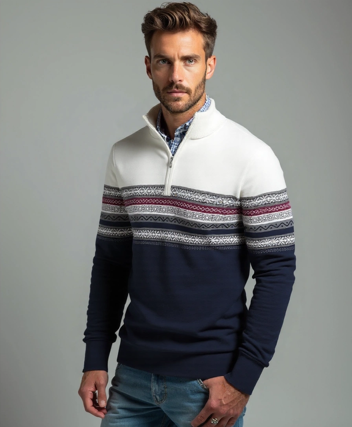Polo Zip Sweater - Palm Beach Boutique