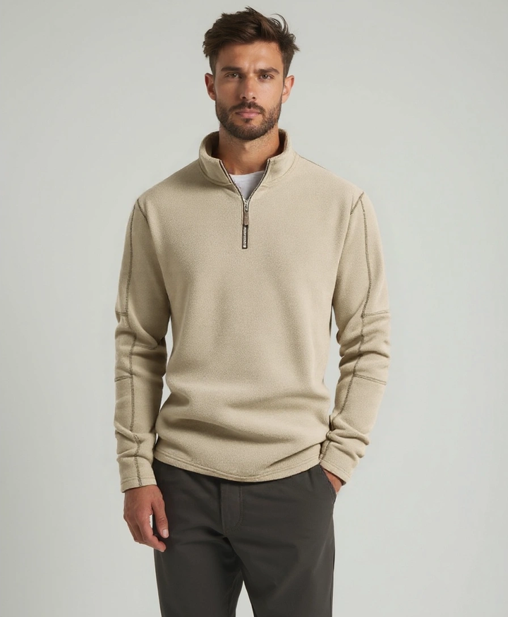 High Neck Zip Sweater Alpine - Palm Beach Boutique