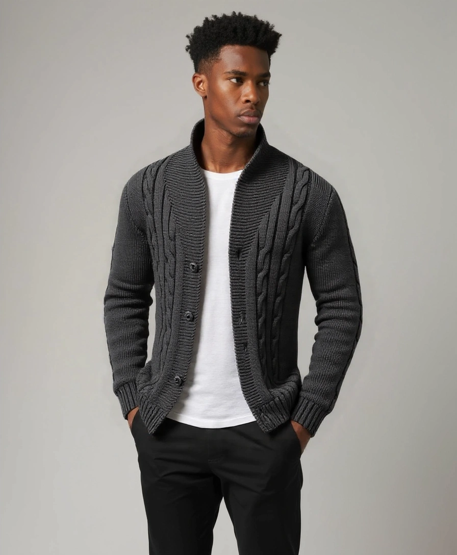 Elegant Knitted Cardigan for Men - Palm Beach Boutique