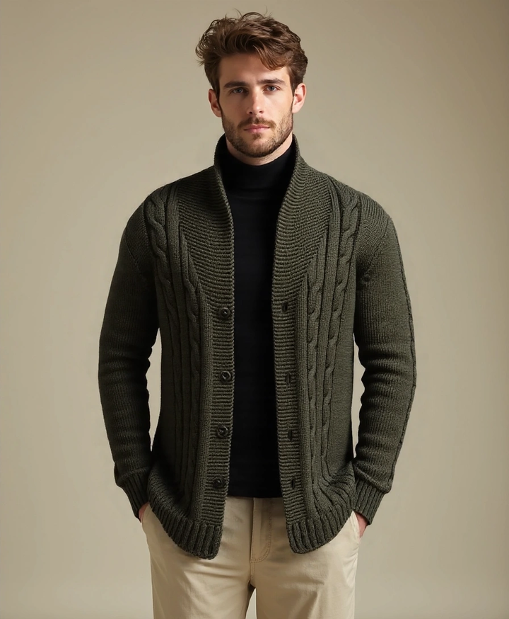 Elegant Knitted Cardigan for Men - Palm Beach Boutique