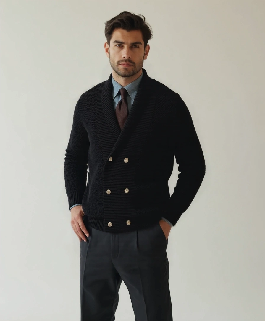 Elegant British Knitted Cardigan - Palm Beach Boutique
