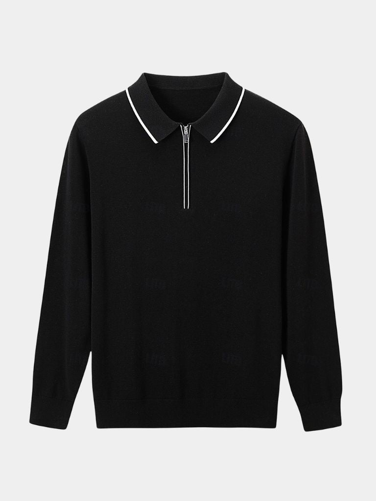 Ivory Elite Long Sleeve Polo Palm Beach Boutique