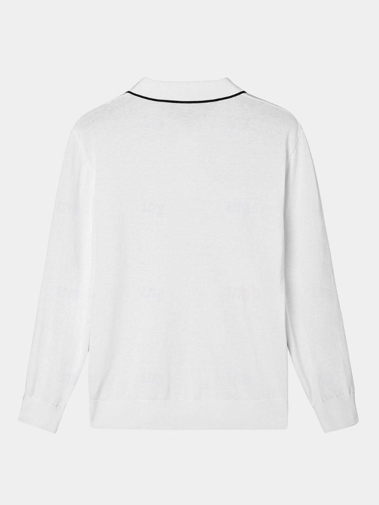 Ivory Elite Long Sleeve Polo Palm Beach Boutique