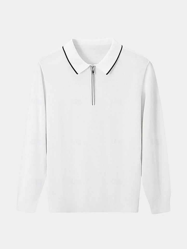 Ivory Elite Long Sleeve Polo Palm Beach Boutique