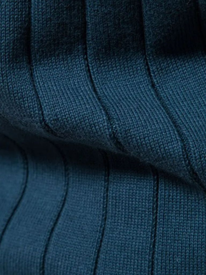 Solid Colour Zippered Knit Jacquard Cardigan - Palm Beach Boutique