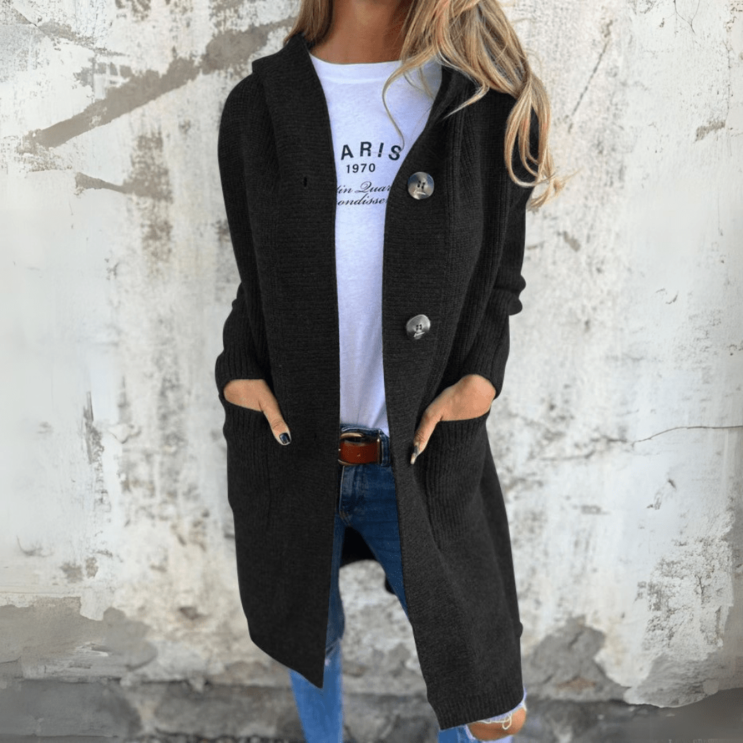 Lorène | Elegant long women's cardigan