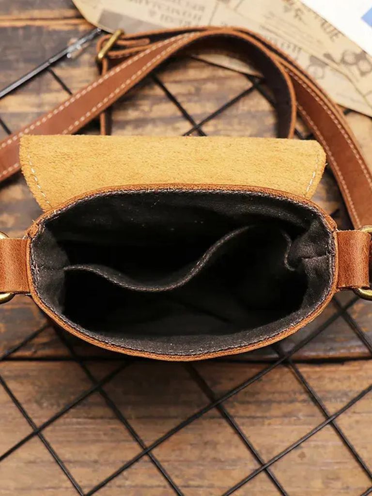 Palm Beach Boutique Mens Mini Leather Crossbody Bag