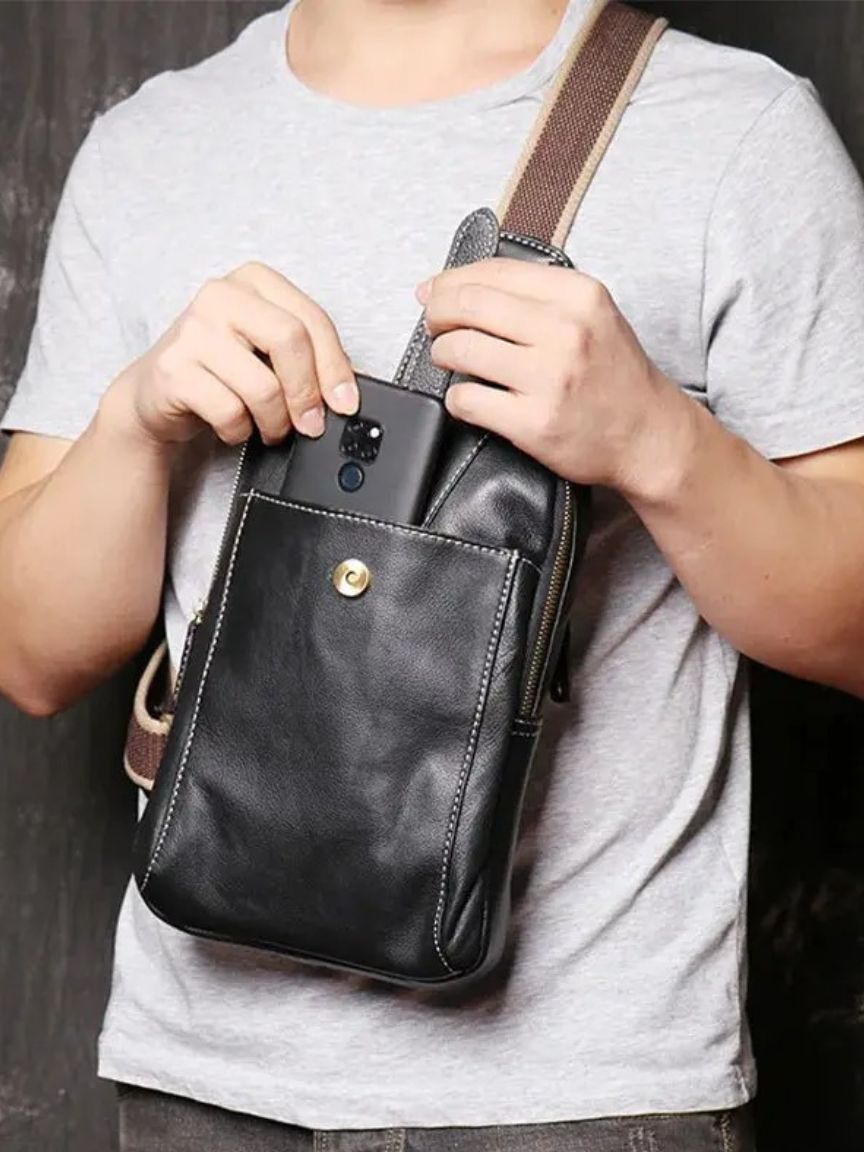 Palm Beach Boutique Minimalist Leather Shoulder Bag