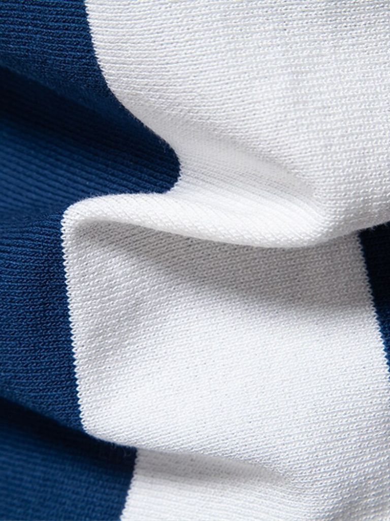 Navy Striped Polo - Palm Beach Boutique