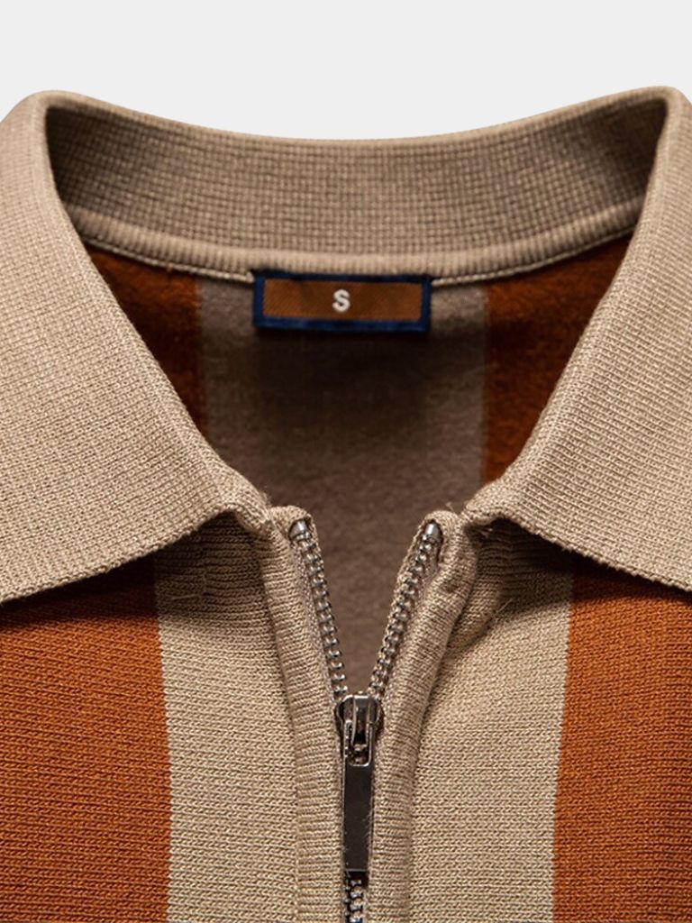 Navy Striped Polo - Palm Beach Boutique