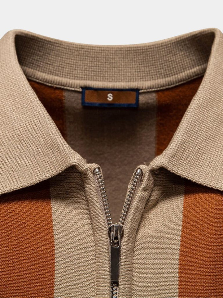 Navy Striped Polo - Palm Beach Boutique