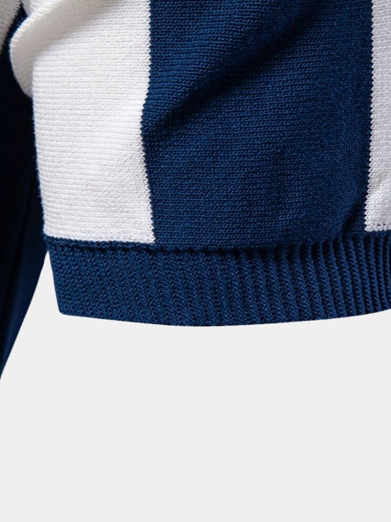 Navy Striped Polo - Palm Beach Boutique