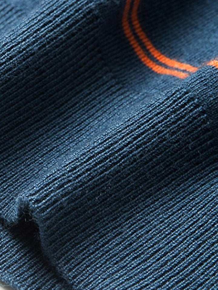 Navy Striped Polo at Sunset - Palm Beach Boutique