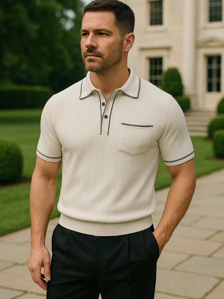 Old Money Knit Polo - Palm Beach Boutique