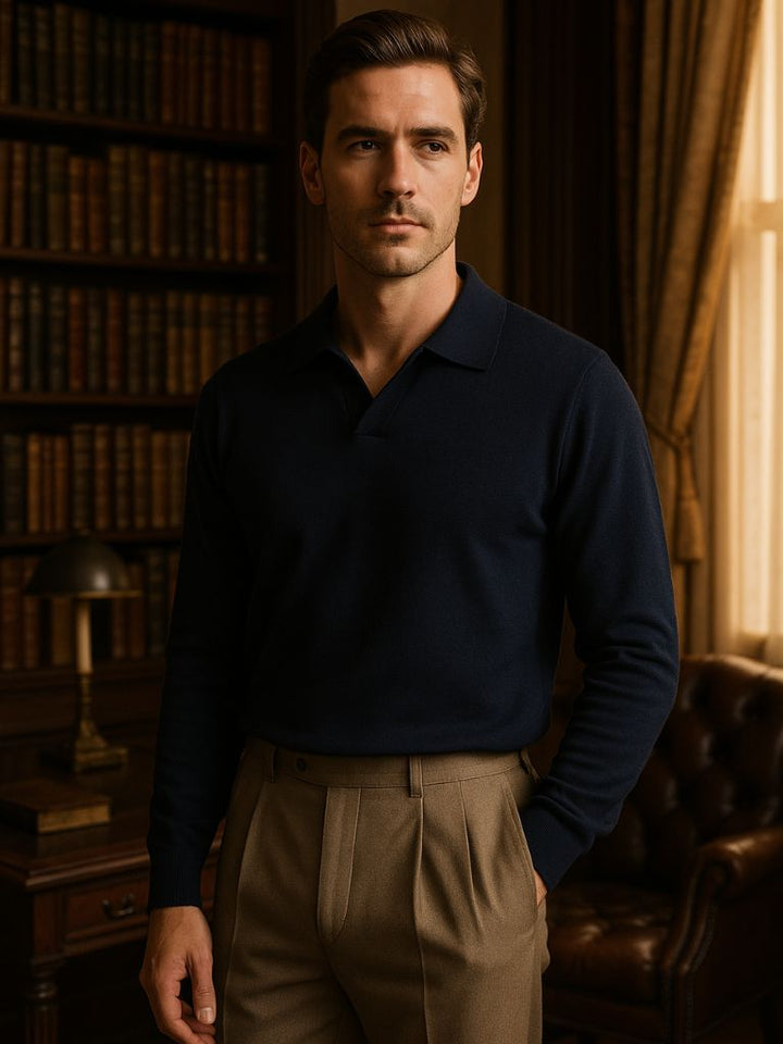 Royal Comfort Long Sleeve Polo - Palm Beach Boutique