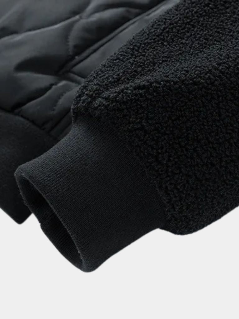 Palm Beach Boutique Padded Sherpa Sleeve Bomber Jacket