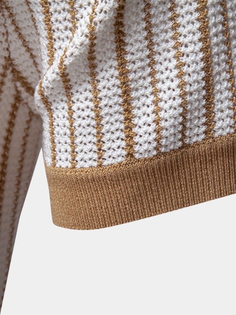 Striped Knit Polo - Palm Beach Boutique