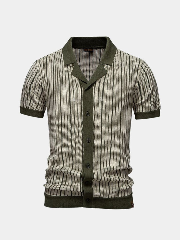 Striped Knit Polo - Palm Beach Boutique