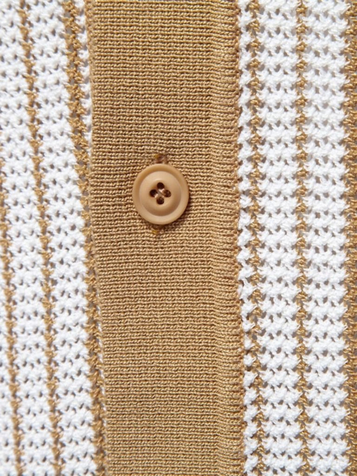 Striped Knit Polo - Palm Beach Boutique