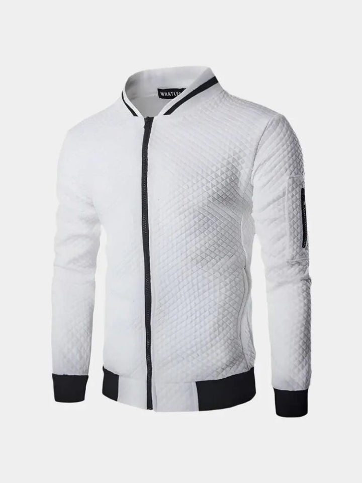 Palm Beach Boutique Casual Textured Bomber Jacket