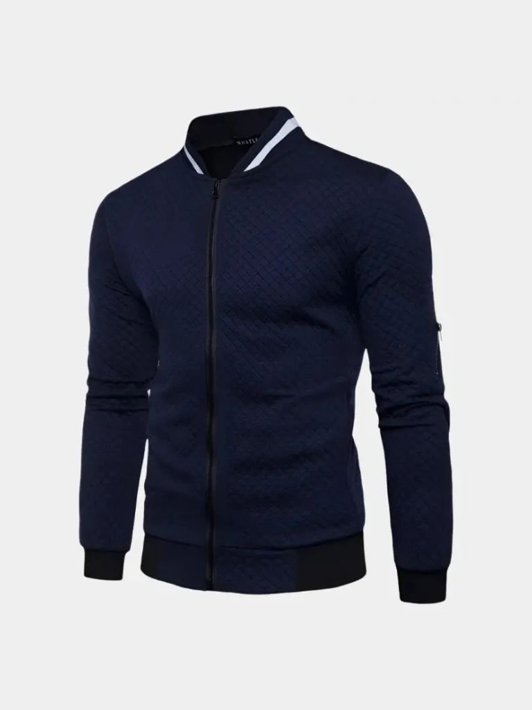 Palm Beach Boutique Casual Textured Bomber Jacket