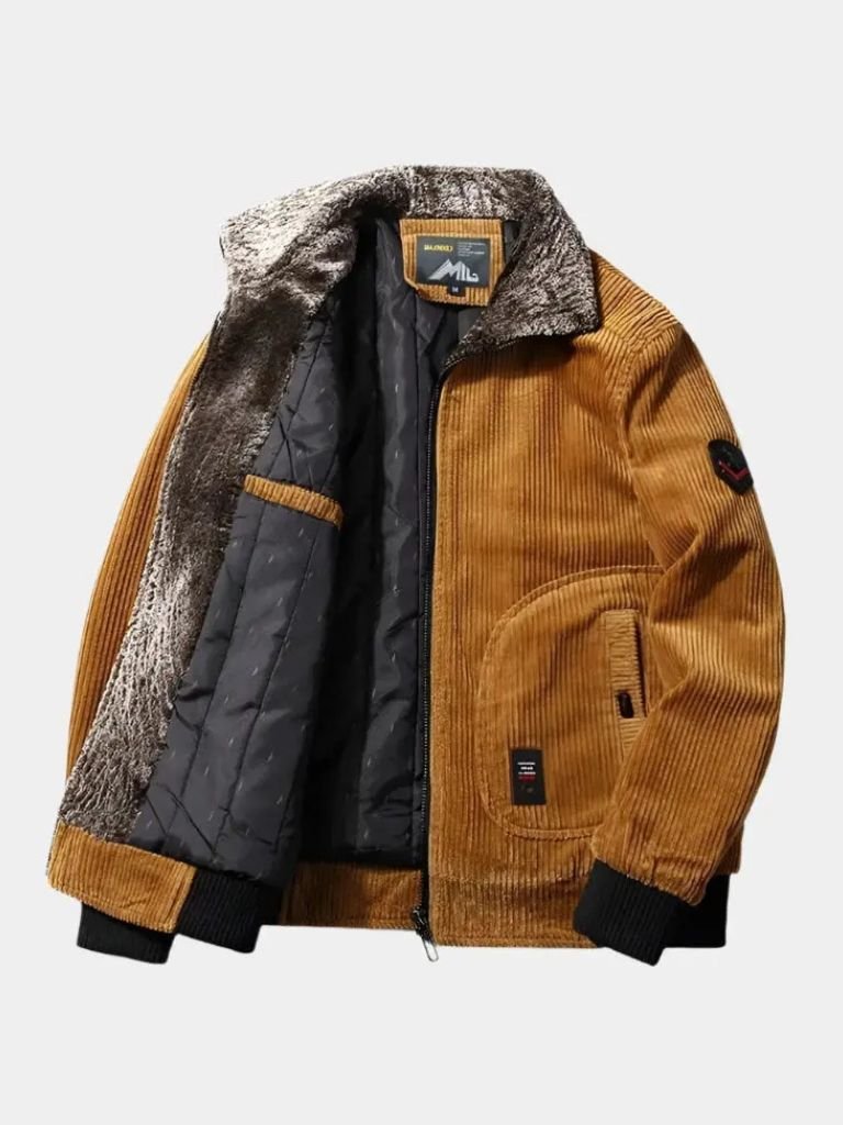Palm Beach Boutique Corduroy Thermal Windbreaker Jacket