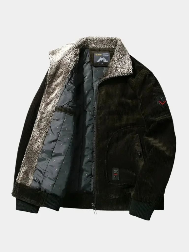 Palm Beach Boutique Corduroy Thermal Windbreaker Jacket