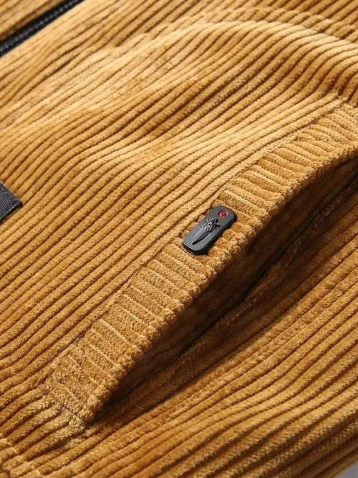 Palm Beach Boutique Corduroy Thermal Windbreaker Jacket