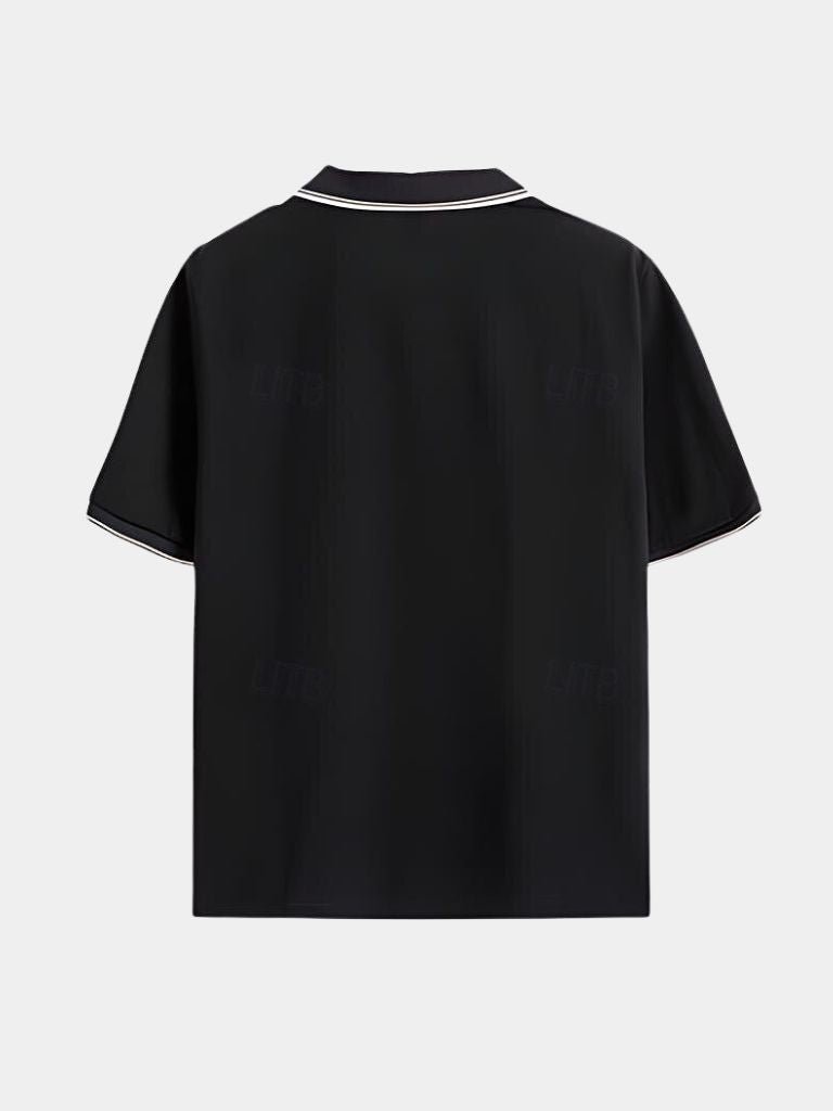 Timeless Black V-Neck Polo - Palm Beach Boutique