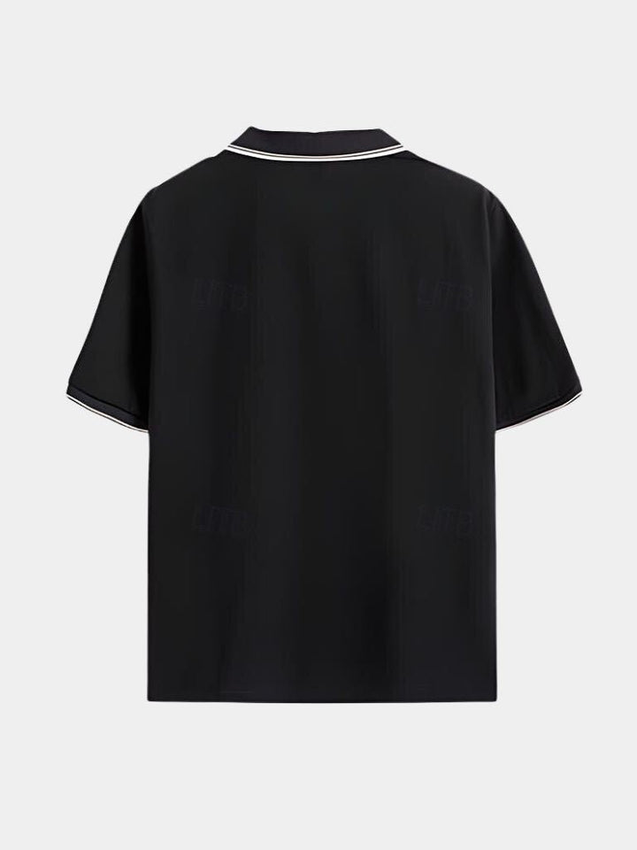 Timeless Black V-Neck Polo - Palm Beach Boutique